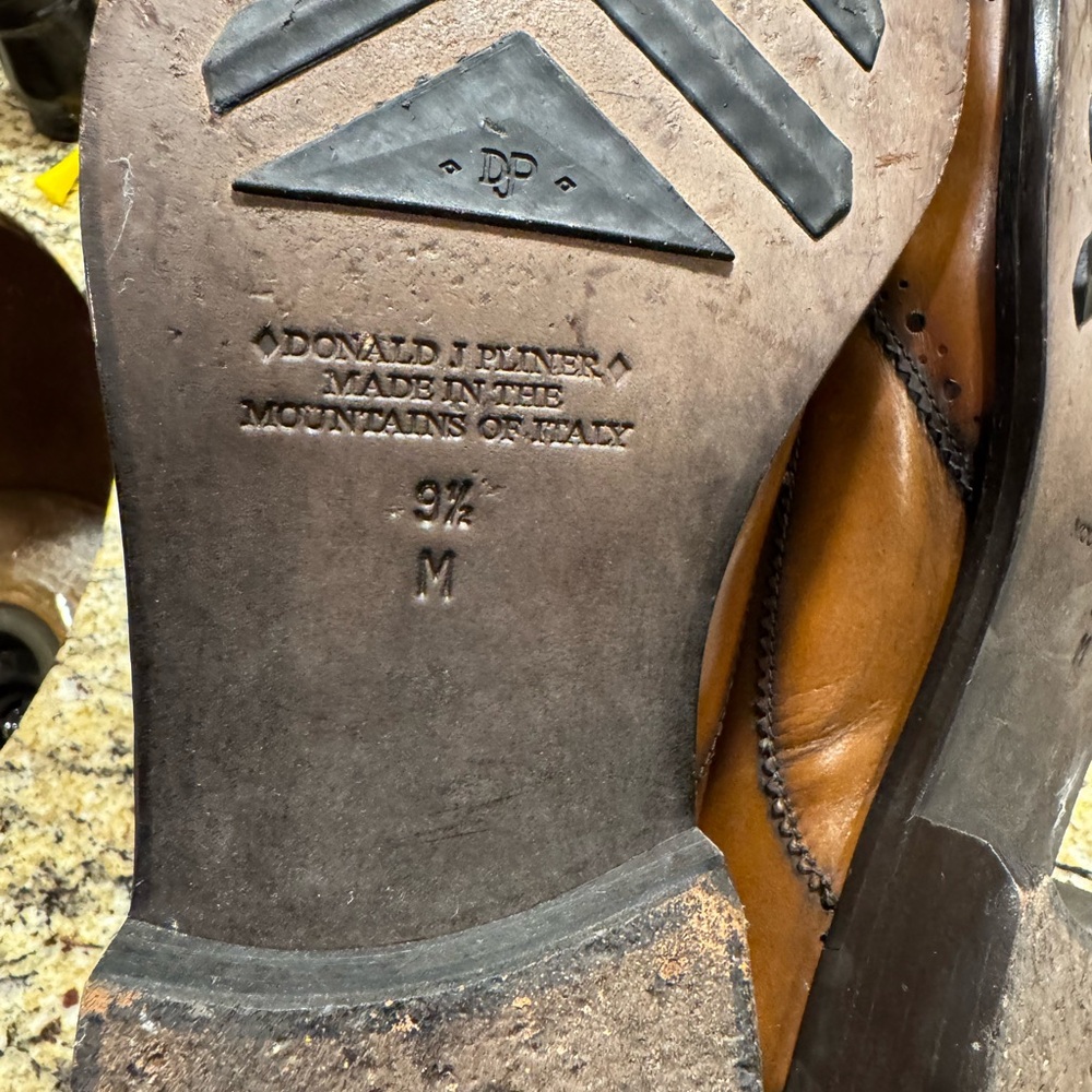 Donald J. Pliner Brown Leather Oxfords - Picture 4 of 8